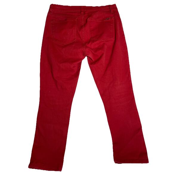 Lauren Jeans Co Ralph Lauren Size 4P Red Classic Straight Leg Mid Rise Women's - Picture 3 of 4